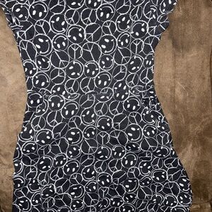 Black and White Smiley Face Dress